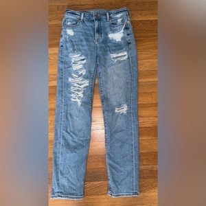 American Eagle Stretch Ripped Mom Jeans